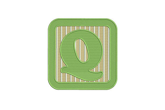 Alphabet Q Letter Embroidery Design