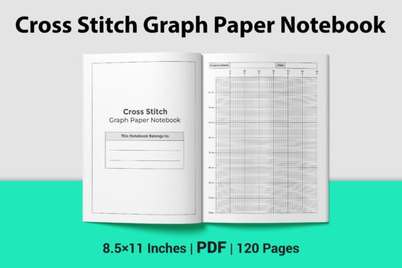 Cross Stitch Graph Paper Notebook KDP