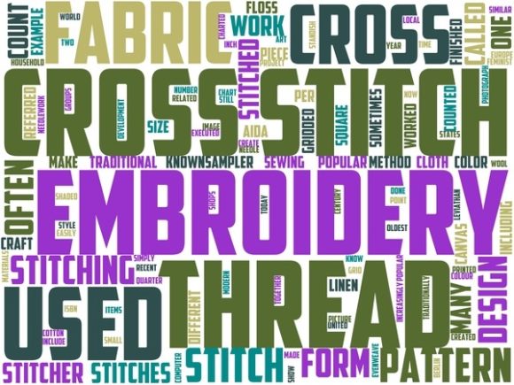 Cross Stitch Wordart Background