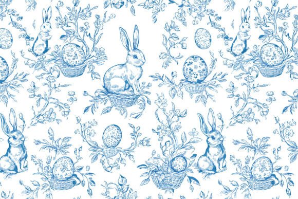 Easter. Cute Bunny Embroidery Pattern