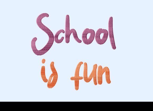 School is Fun Embroidery Review