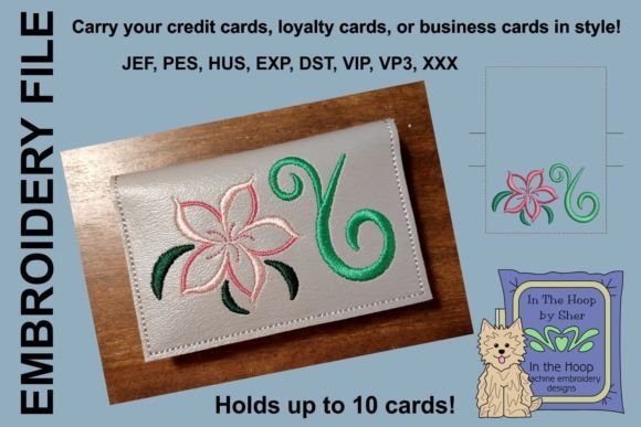 Swirly Flower Credit Card Wallet