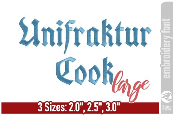 Unifraktur Cook Embroidery Font - Large: Designer Review